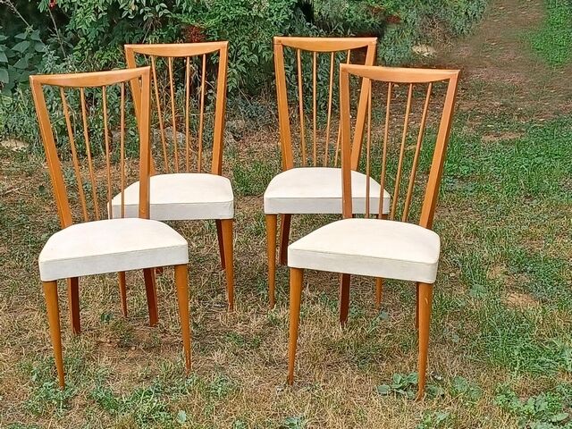 Lot de 4 chaises vintage