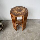 1930s star-inlaid side table