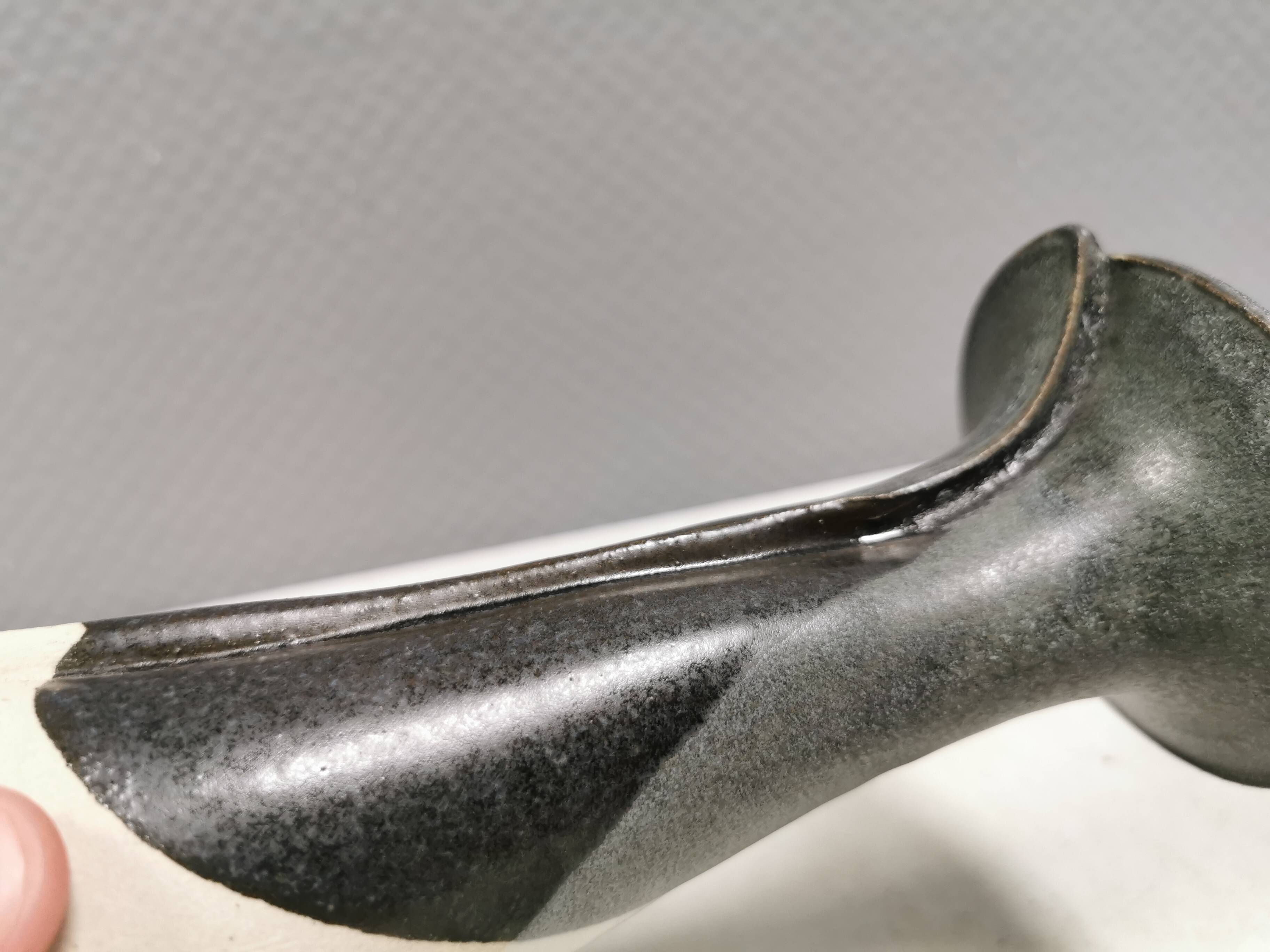 Beautiful ‘folded’ vase by Aage Würtz, Denmark, 1980s
