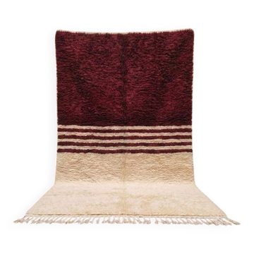 Traditional pure wool burgundy and white rug 1.5/2.5 m