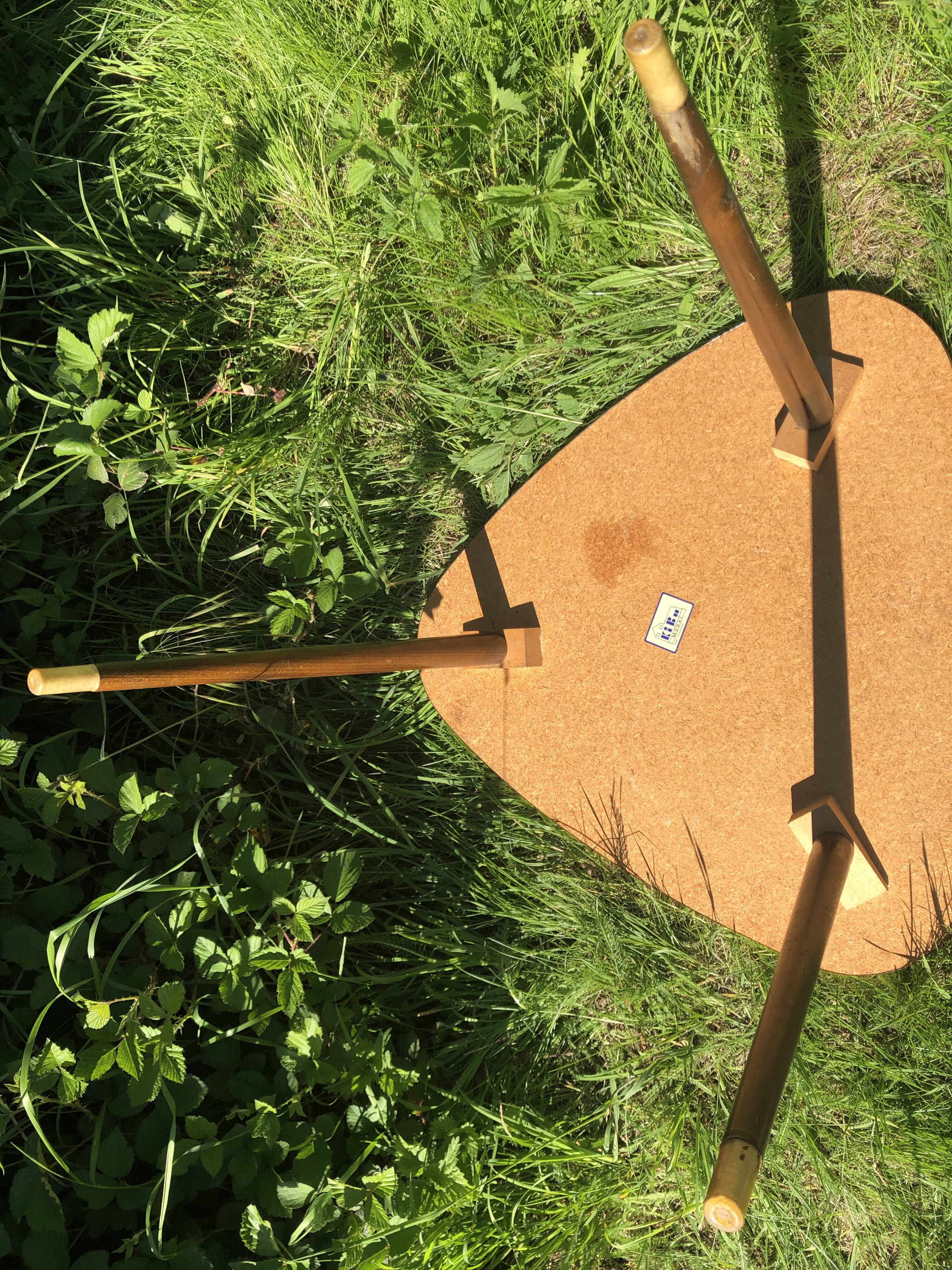 Tripod table end of sofa formica vintage 60s