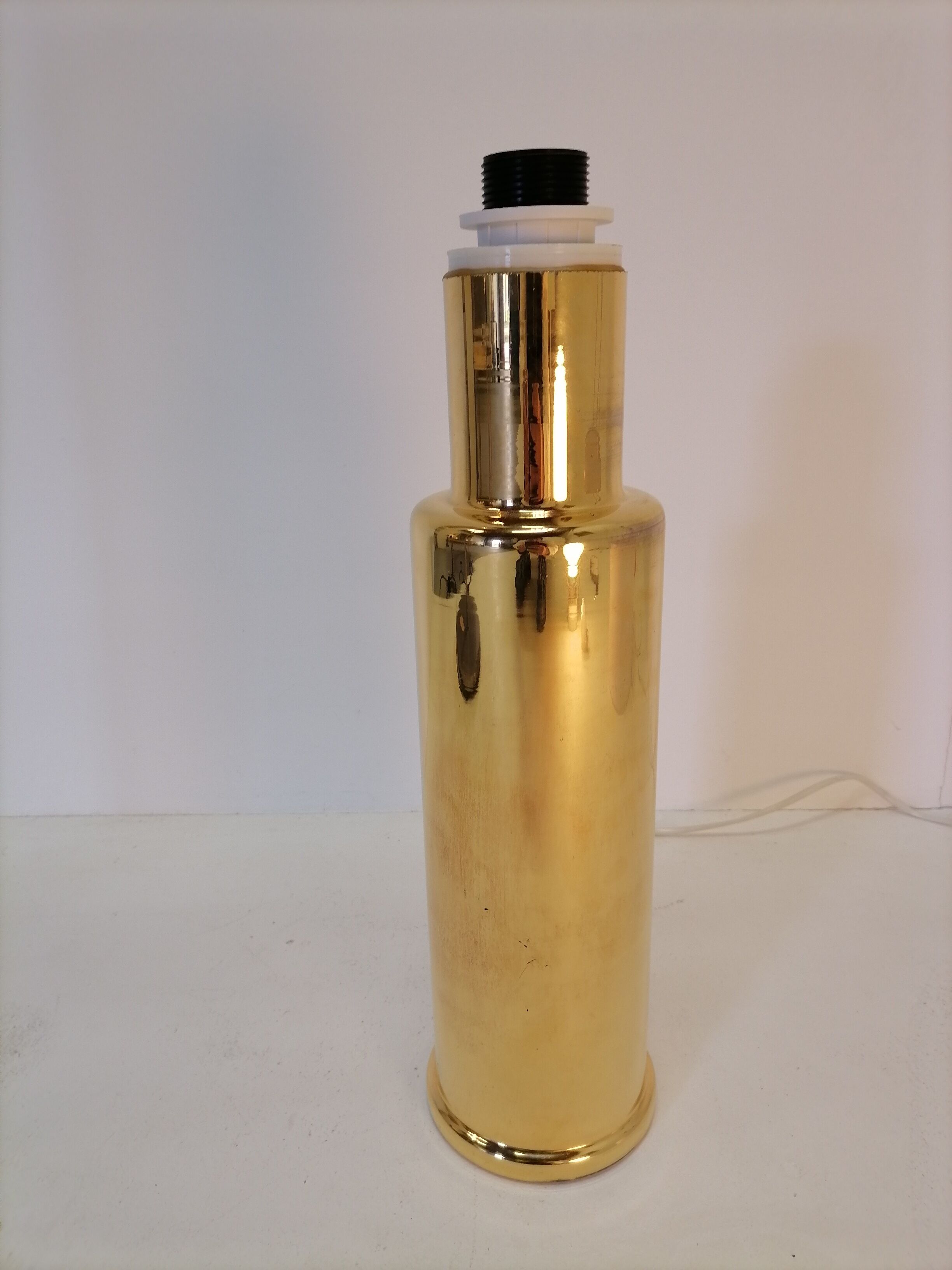 Lampe scandinave Luxus en verre doré 1970