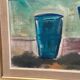 Large Original Swedish Oil on Panel – “Kettle Bowl and Glass” by Louis Zelig – Signed – Vintage & Framed – 40 × 80 cm (15.7" × 31.5")
