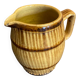 Old pichet terre de feu beige stoneware barrel shape
