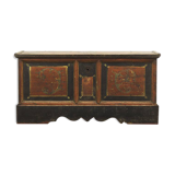 Very large painted folk art rustic farmhouse bridal chest / dresser