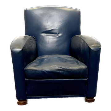 Art deco style leather armchair