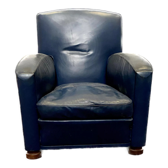 Art deco style leather armchair