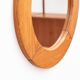Round pine mirror by Glasmaster Markaryd, Sweden, 1970's