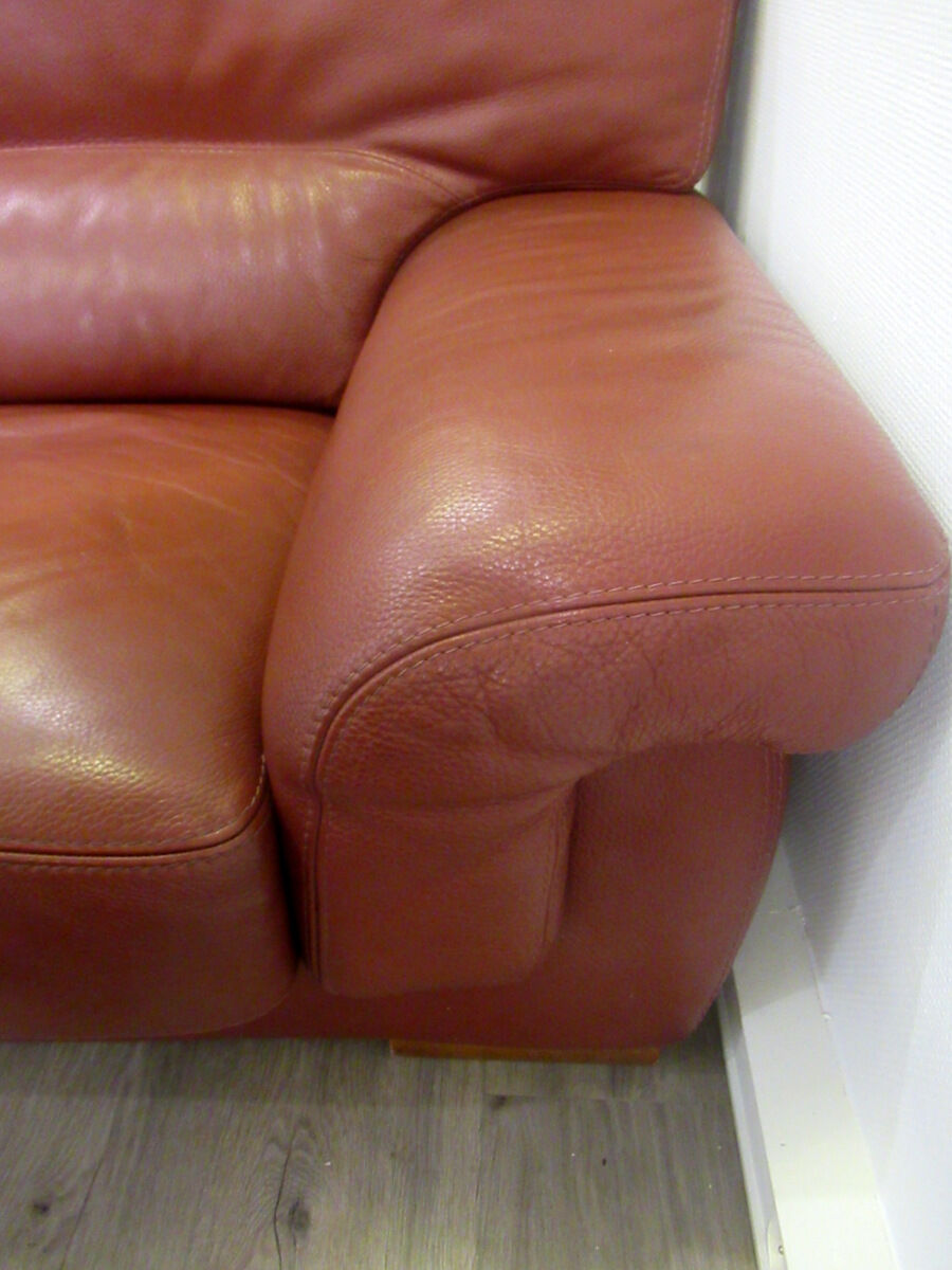 Leather sofa, 2 seats, Roche-Bobois brand