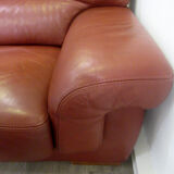 Leather sofa, 2 seats, Roche-Bobois brand
