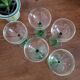 Set of 5 stemmed white wine glasses from Alsace