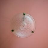 Chandelier signed Muller Frères Lunéville, Art Deco suspension, nickel-plated bronze chandelier, ceiling lamp,