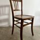 Lot de 6 anciennes chaises vintage bistrot des années 50 en bois