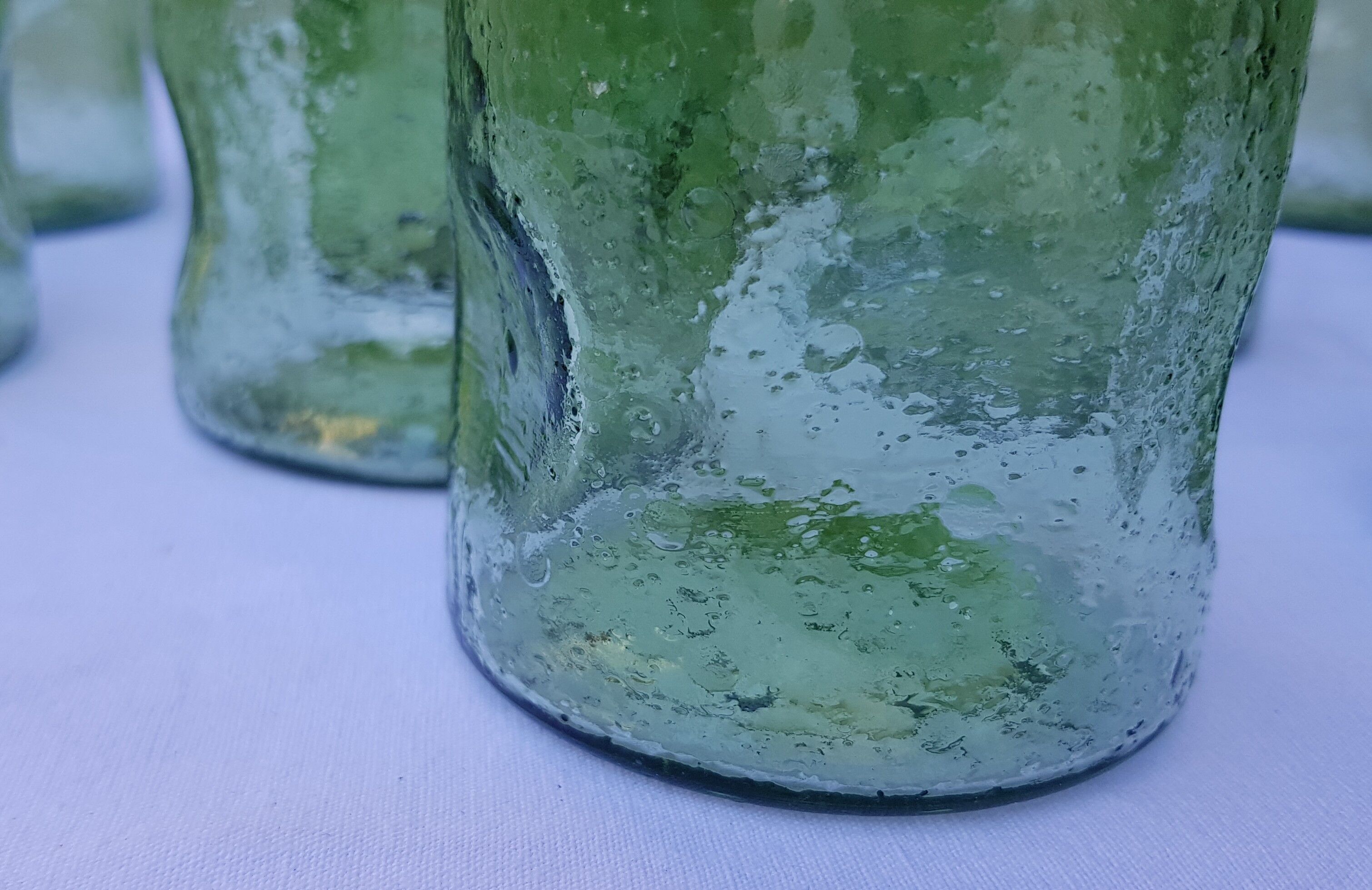 Ensemble verres et carafe cratère lunaire 70