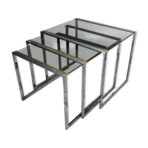 tables gigognes en verre