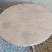 Renovated round low side table