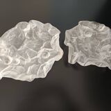 Heavy Crystal Trinket Bowl - Ashtray with Shells by Jolanda Prinsen, 1970s
