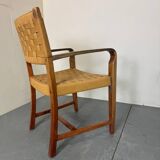 High quality Scandinavian Style Wood and Rope Armchair, 1970s