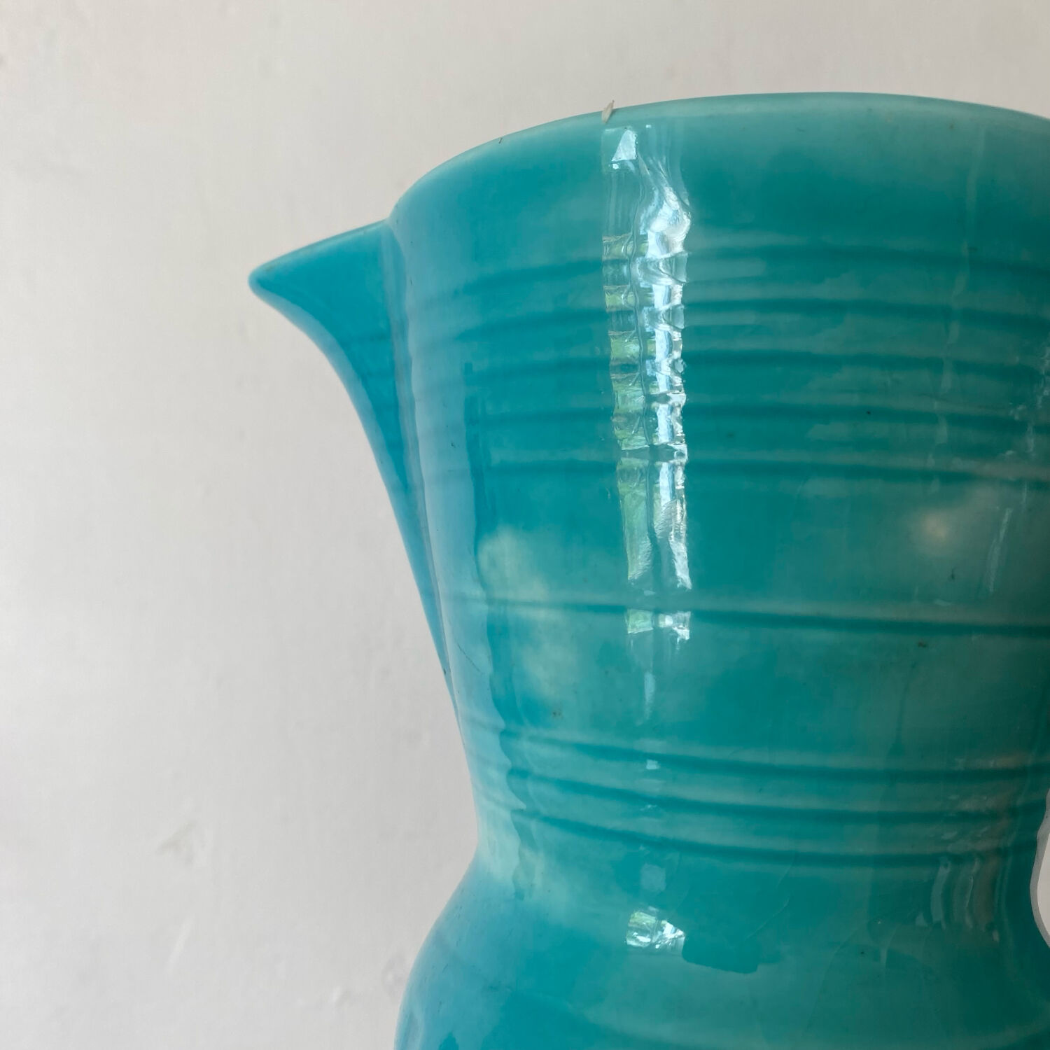 Turquoise Pichet Digoin from the 1950s