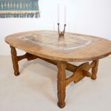 Gangso Scandinavian brutalen coffee table with Poul H. Poulsen Ceramic tiles