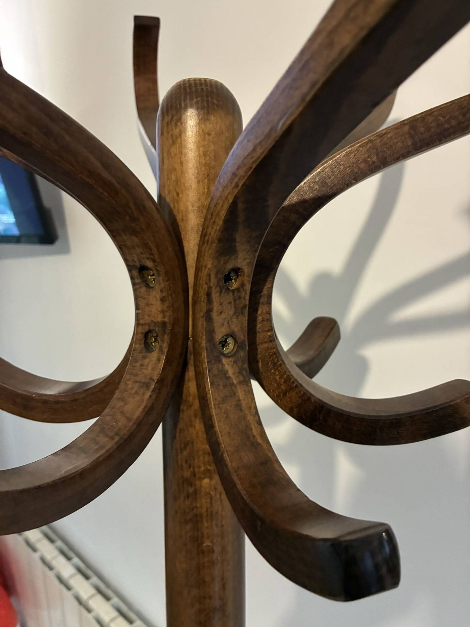 Vintage Baumann curved wood parrot coat rack – 1960s/70s