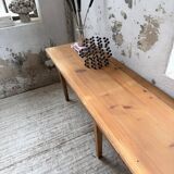 Oak and pine farmhouse console table
