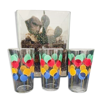 3 Vintage glasses