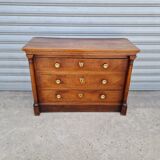 Empire period chest of drawers in light oak