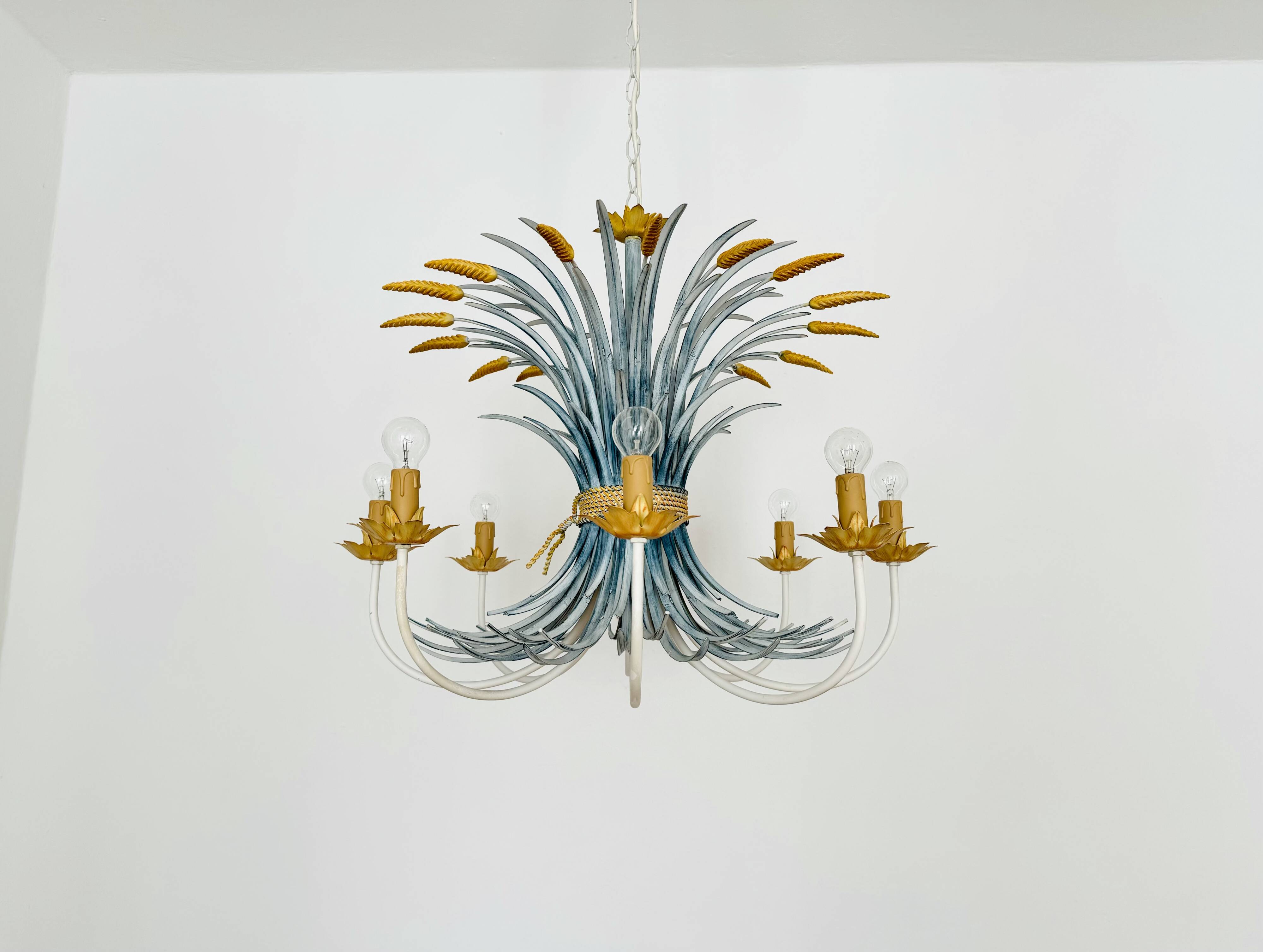 Large Italian Hollywood Regency Chandelier by Hans Kögl