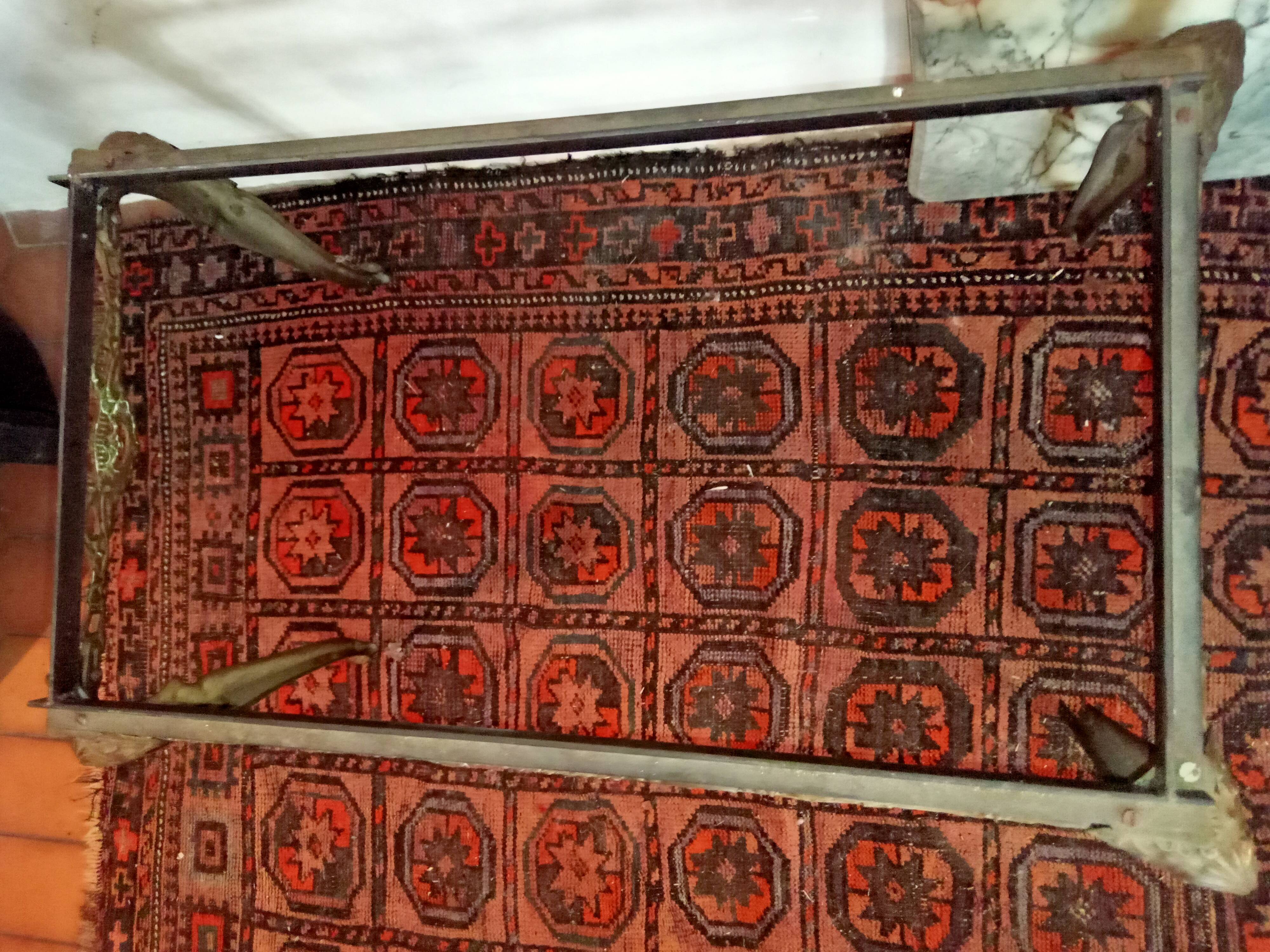 Gilded bronze and marble coffee table