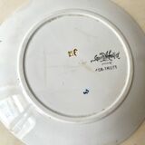 Set of 4 fox trott sarreguemines art deco dessert plates 1930