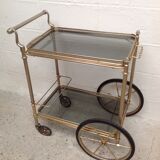 Vintage wheeled service in gilded metal