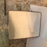 Barber mirror 30 x 24 chrome with vintage chain 1960 60
