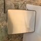 Barber mirror 30 x 24 chrome with vintage chain 1960 60