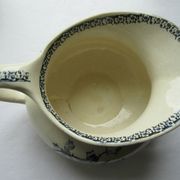Broc de toilette "joufflu" signé Gien modèle gris-bleu les aubépines
