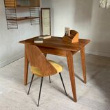Vintage oak desk foot compass