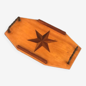 Octagonal top in wood and metal