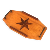 Octagonal top in wood and metal