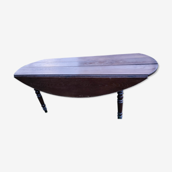 Table à volets en chêne ovale 190cm