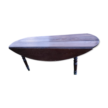 Large table with oval oak shutters 190cm