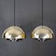 Pendant light “Milieu” Golden Line 24-carat-gold-plated. By Jo Hammerborg for Fog & Mørup. Denmark 1