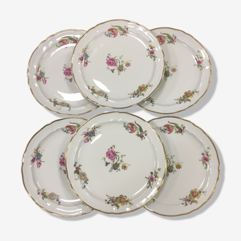 6 flat plates Bernardaud Limoges