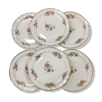 6 flat plates Bernardaud Limoges