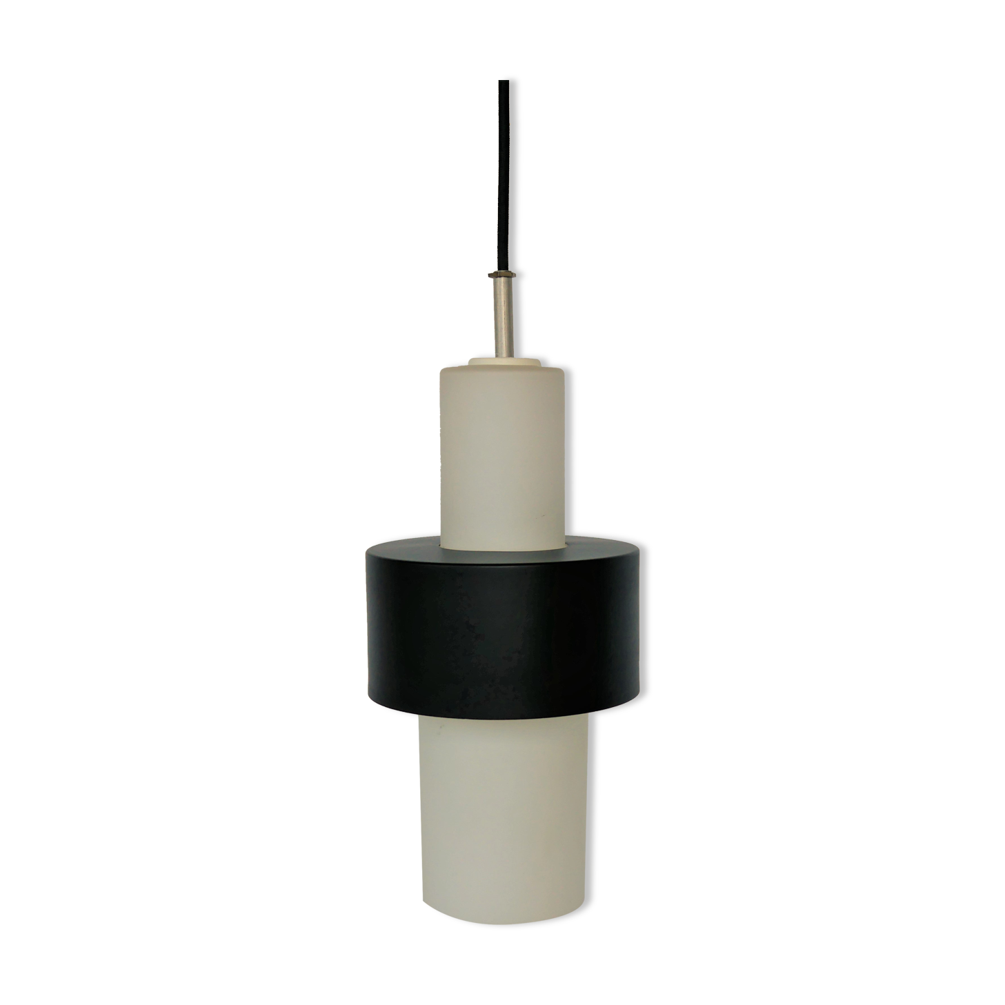 Scandinavian hanging opaline and black metal