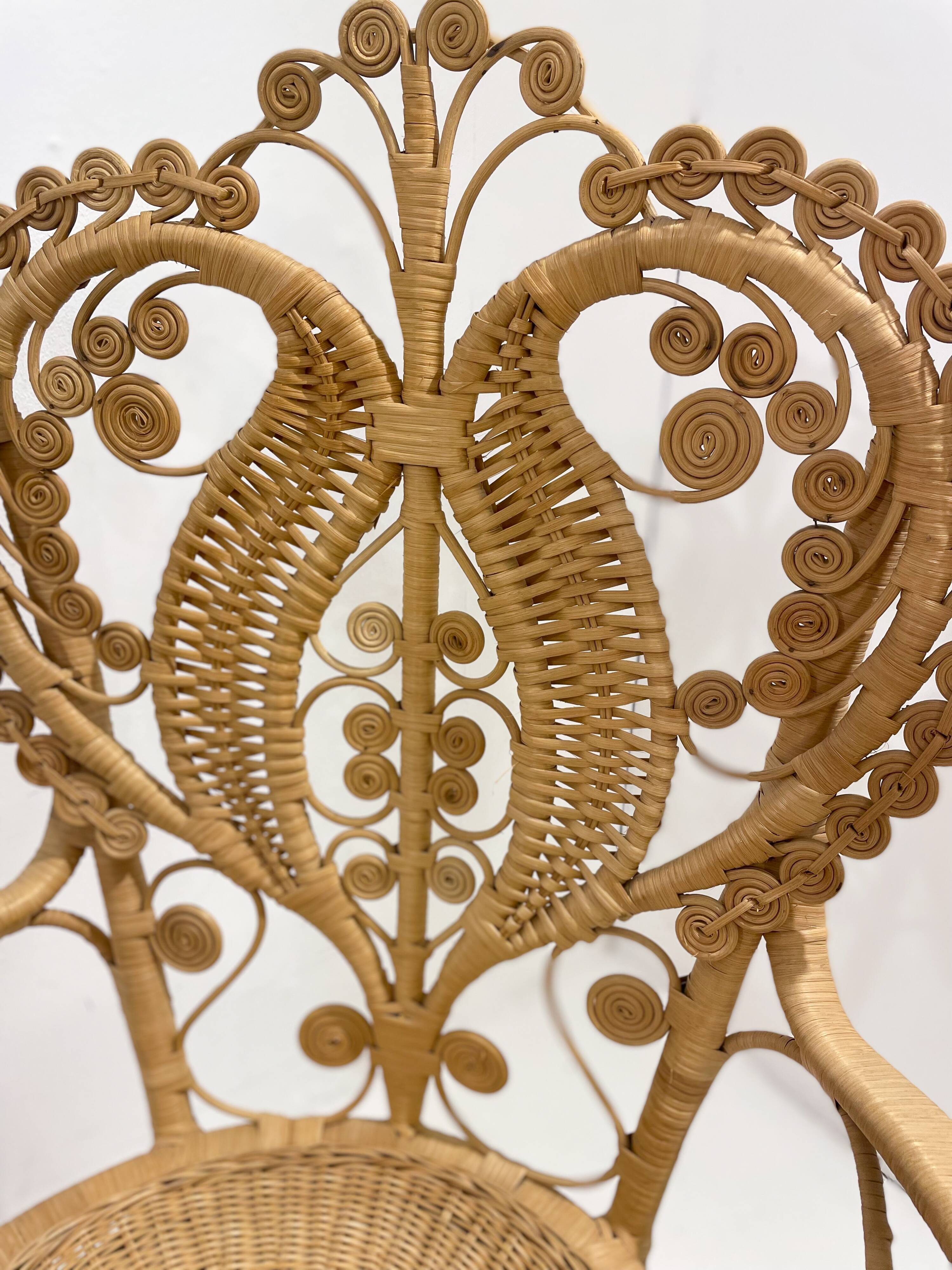 Mid-Century Modern Rattan Armchair