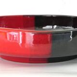 Cendrier en céramique Italy vintage rouge orange noir 1970 Bitossi pour Raymor