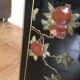 Asian laque furniture embossed motifs mother-of-pearl, stone and other