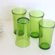 Set of 4 vintage green Duralex water glasses