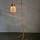 Rare Midcentury Floor Bambnoo and String Lamp, 1960s