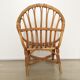 Rattan shell armchair for vintage children